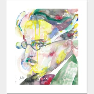 FERNANDO PESSOA - watercolor portrait .5 Posters and Art